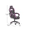 Flash Furniture Purple LeatherSoft Gaming Chair with Skater Wheels CH-00288-PR-RLB-GG